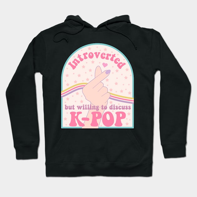 Introverted but willing to discuss k-pop hand white Hoodie by rachelaranha